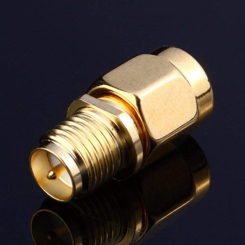 TengKo SMA Male Plug to RP-SMA Female RF Straight Connector Gold Plating Adapter for Wi-Fi Antenna Repeaters Radio Signal Extension Cable (4 Pack - Image 4